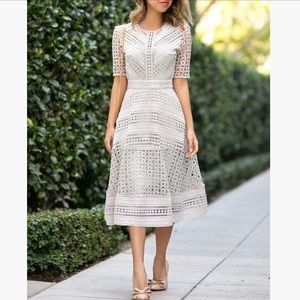 Asos Premium Occasion Lace Midi Dress